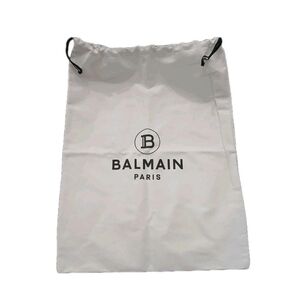 Balmain Paris Circle B White Logo Dust Bag Storage Cover Drawstring Bag Medium